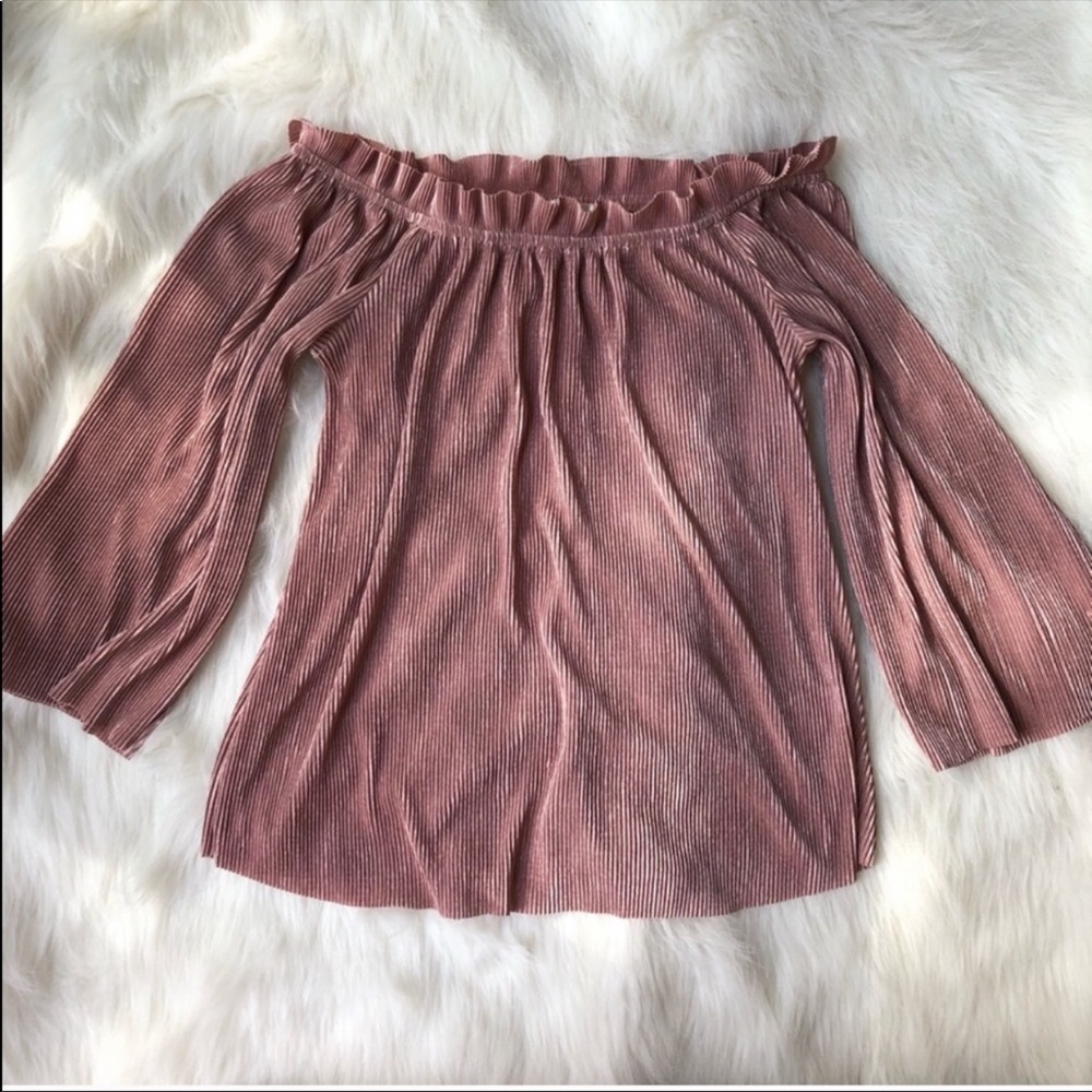 J.O.A. Off Shoulder Strapless Blouse